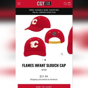 Infant Calgary Flames Slouch Cap